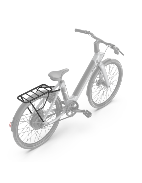 Vue du porte bagage sur le vélos (vélo non inclus) Vue du porte bagage sur le vélos (vélo non inclus)