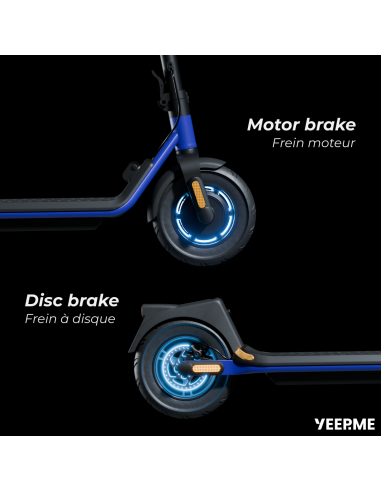 Double freins : disque arrière et électronique AVANT