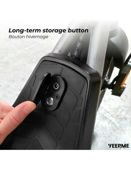 Bouton d'hivernage. Appuyer pour préserver la batterie ! Bouton d'hivernage. Appuyer pour préserver la batterie !