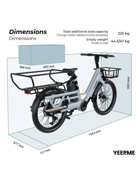 YEEP.ME DAY CARGO LR - "Pack FAMILY" Reconditionné "2nd LIFE"