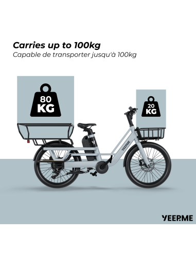 YEEP.ME DAY CARGO 3 LR - 1200Wh 150km NOUVEAUTE...