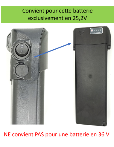Chargeur 29V 2A EU - pour batterie 25V de vélo...
