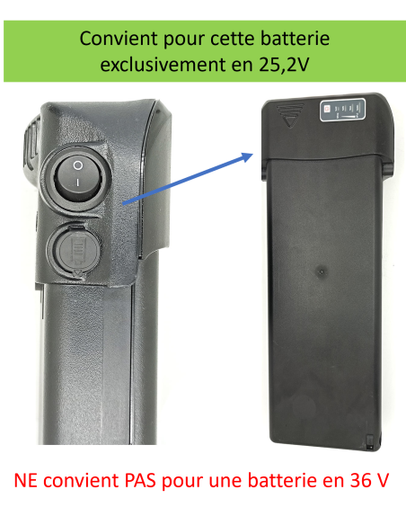 Chargeur 29V 2A EU - pour batterie 25V de vélo Scooty ou Surpass